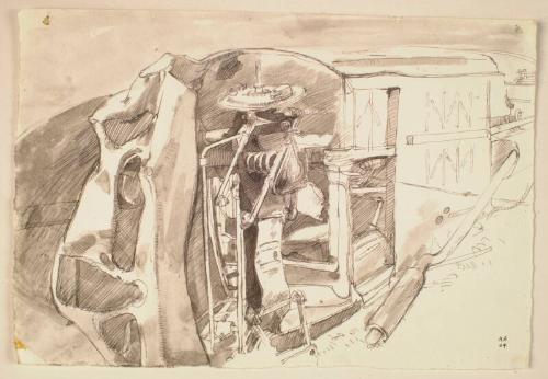 Study of an Overturned Car, Milan by Alexander Fraser