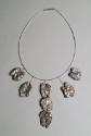 Silver Electro Formed Textile Neckpiece by Sara Keith