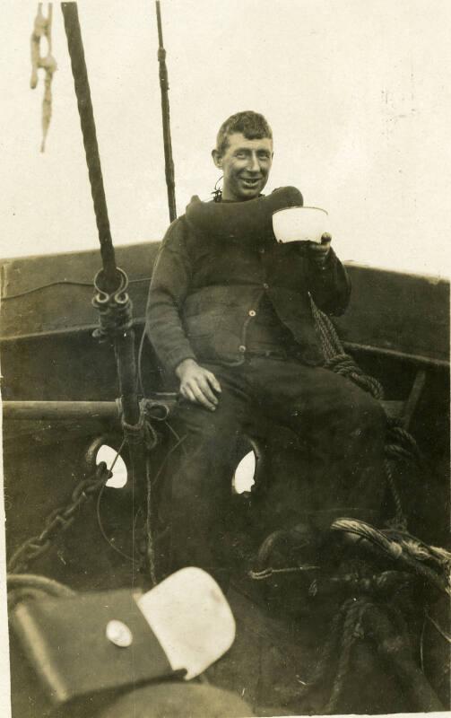 Crew man aboard George Stroud