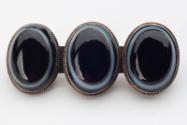 Bulls Eye Onyx Bar Brooch