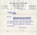 Letter relating to Patent application 'Improvements to trawl nets' to James Gordon