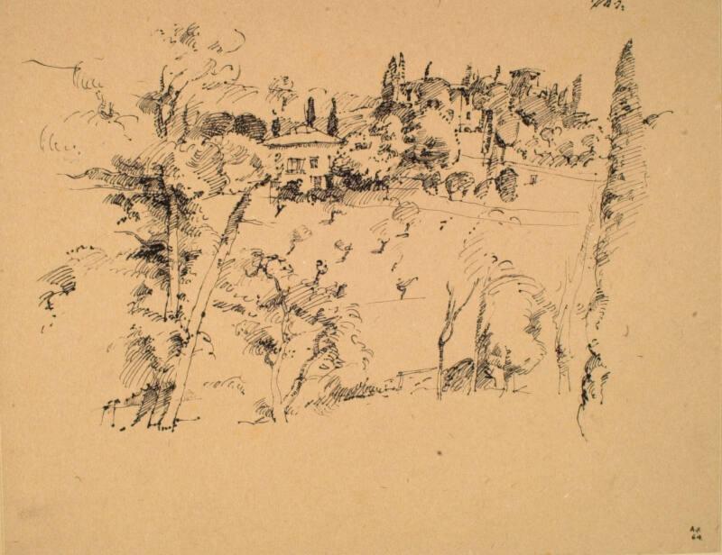 Landscape, Fiesole by Alexander Fraser