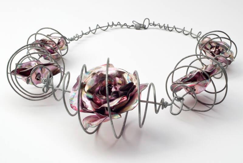 Cabbage Rose necklace by Geoff Roberts. 