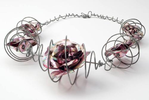 Cabbage Rose necklace by Geoff Roberts. 