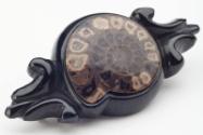 Fossil Mourning Brooch