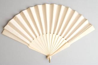 White Silk Fan with Ivory Sticks