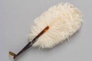 Small Cream Feather Fan with Tortoiseshell Sticks