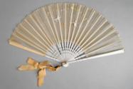 Large Hand-Painted Muslin Fan