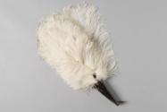 Large White Ostrich Feather Fan