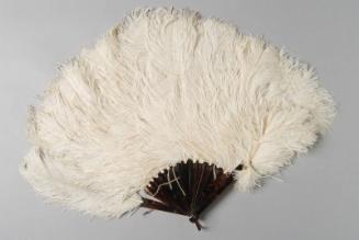 Large White Ostrich Feather Fan