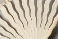 Hand-Painted Chiffon Swallow Fan with Ivory Sticks