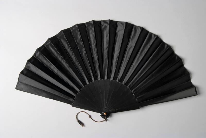 Black Satin Fan