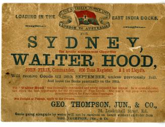Sailing Card for the Walter Hood