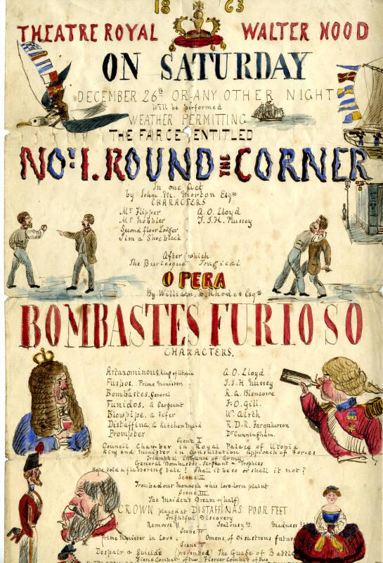 Playbill for Production by Passengers on the Walter Hood