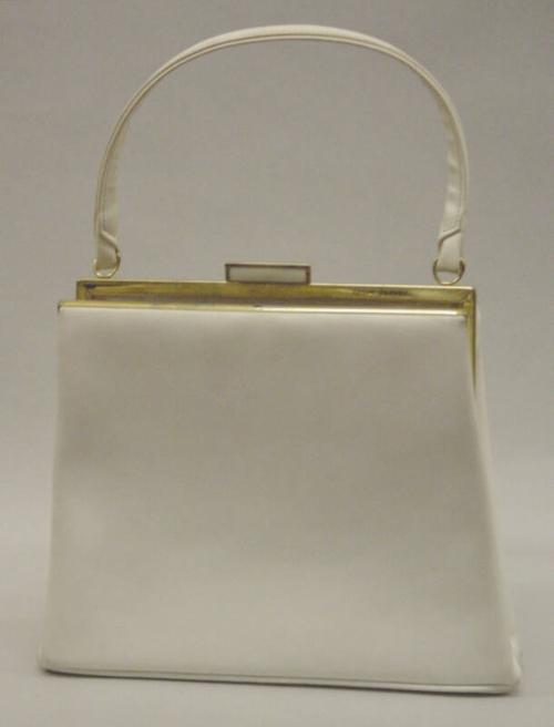 Ladies White Manmade Handbag