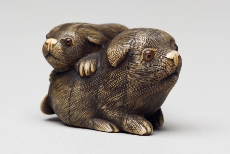 Japanese Guinea Pigs Netsuke