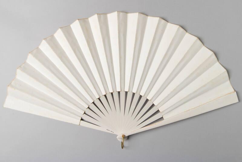 White Wood Fan With Satin Mount