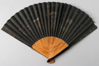 Black Wooden Chinese Fan