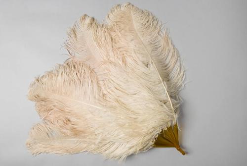 Cream Ostrich Feather Fan