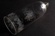 Walter Hood engraved glass goblet