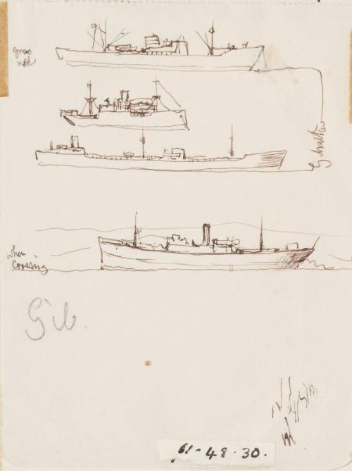 Diagrams of Four Different Ships