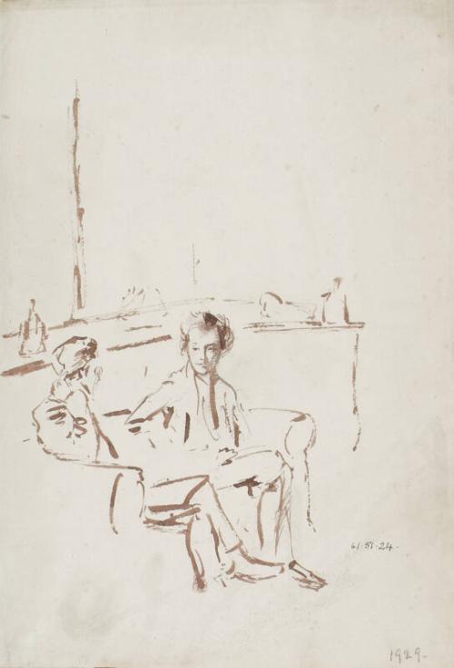 Man and Woman Seated on a Couch