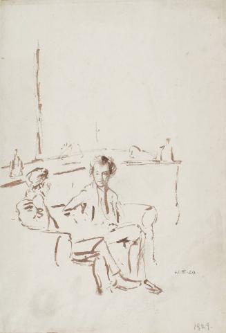 Man and Woman Seated on a Couch