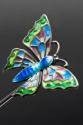 Decorative Hatpin with Enamelled Butterfly