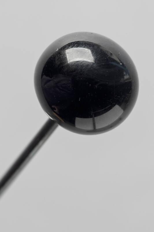 Decorative Hatpin with Black Glass Bead