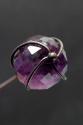 Decorative Hatpin with Amethyst Cut Glass Sphere