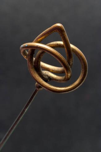 Decorative Hatpin with Triangular Brass Twist