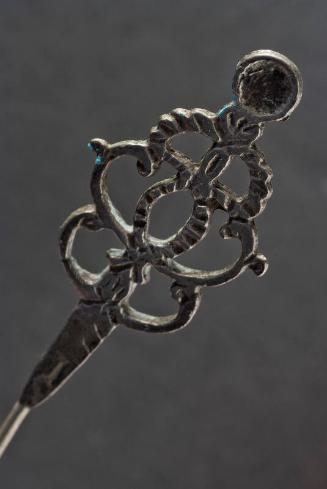 Decorative Hatpin with Silver Scroll