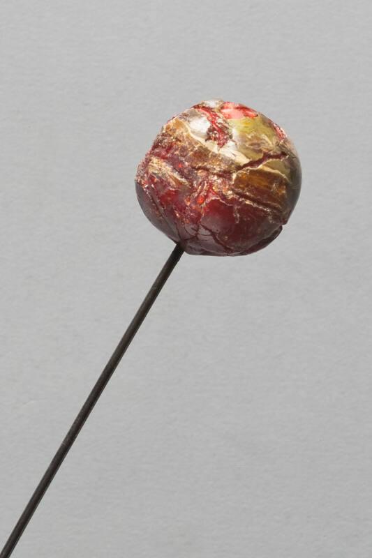 Decorative Hatpin with Multi-Coloured Globe