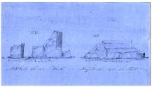 Sketch of Icebergs and Rocks from the ship Walter Hood