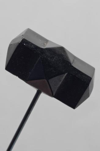 Decorative Hatpin with Black Cut Glass Lozenge