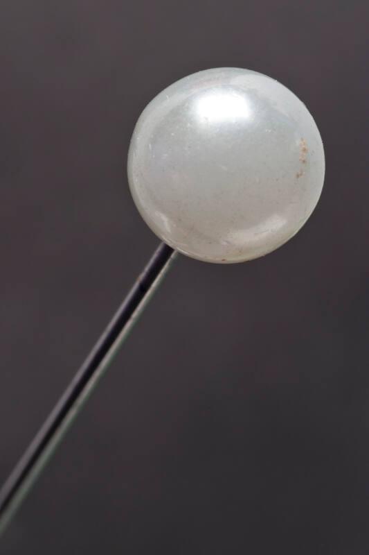 Decorative Hatpin with Sea Green Faux Pearl