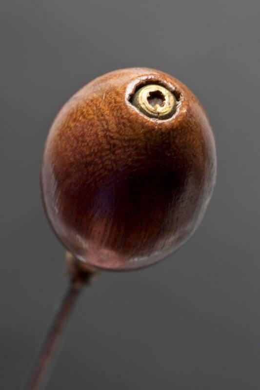 Decorative Hatpin with Turned Wooden Bead