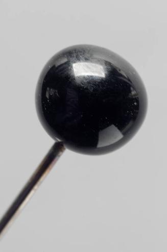 Decorative Hatpin with Black Glass Bead