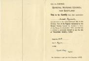 Certificate of Registration as a General Nurse