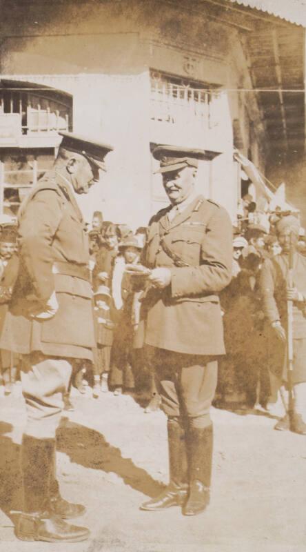 British Soldiers in Coversation (Photograph Album Belonging to James McBey)