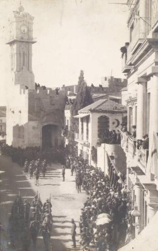 Soldiers Marching into Jerusalem (Photograph Album Belonging to James McBey)