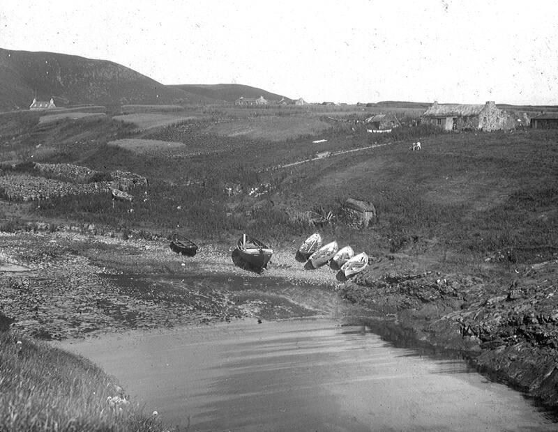 glass lantern slide showing Ham, Foula