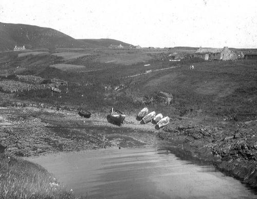 glass lantern slide showing Ham, Foula