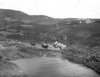 glass lantern slide showing Ham, Foula