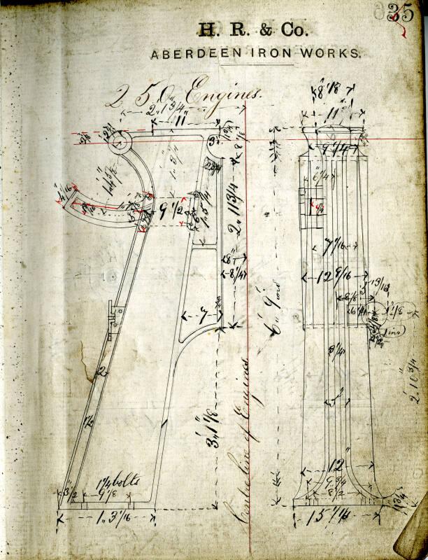 Notebook Containing Drawings of Engines for Alex Hall Built Vessels 'Taiwan' and 'Eclipse'
