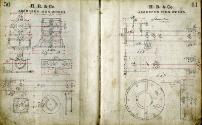 Notebook Containing Drawings of Engines for Alex Hall Built Vessels 'Taiwan' and 'Eclipse'

