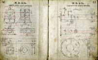 Notebook Containing Drawings of Engines for Alex Hall Built Vessels 'Taiwan' and 'Eclipse'
