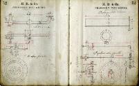 Notebook Containing Drawings of Engines for Alex Hall Built Vessels 'Taiwan' and 'Eclipse'
