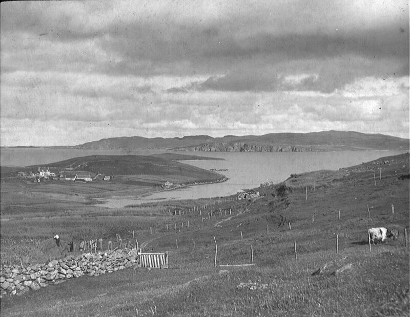 glass lantern slide showing Bilister, North Nisting