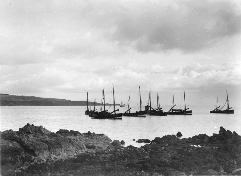 Fifies anchored off stonehaven harbour